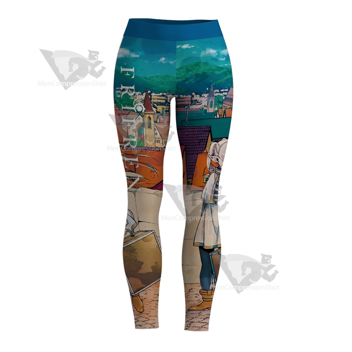 Frieren At The Funeral Comic Color Illustration Women Compression Legging-MensCompressionShirt