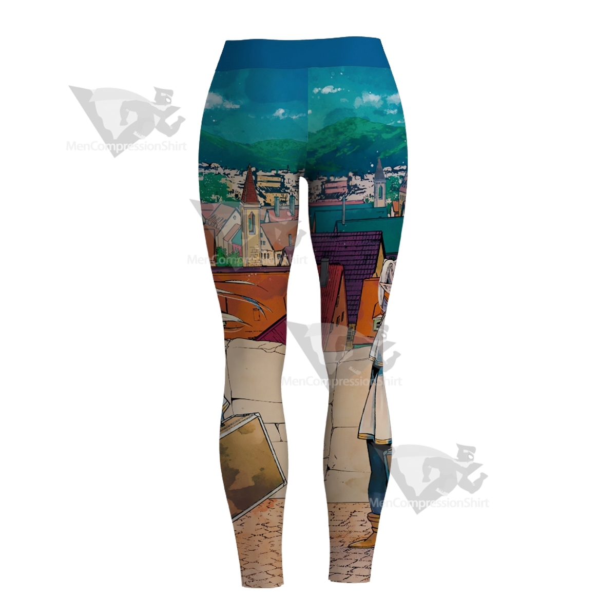 Frieren At The Funeral Comic Color Illustration Women Compression Legging-MensCompressionShirt