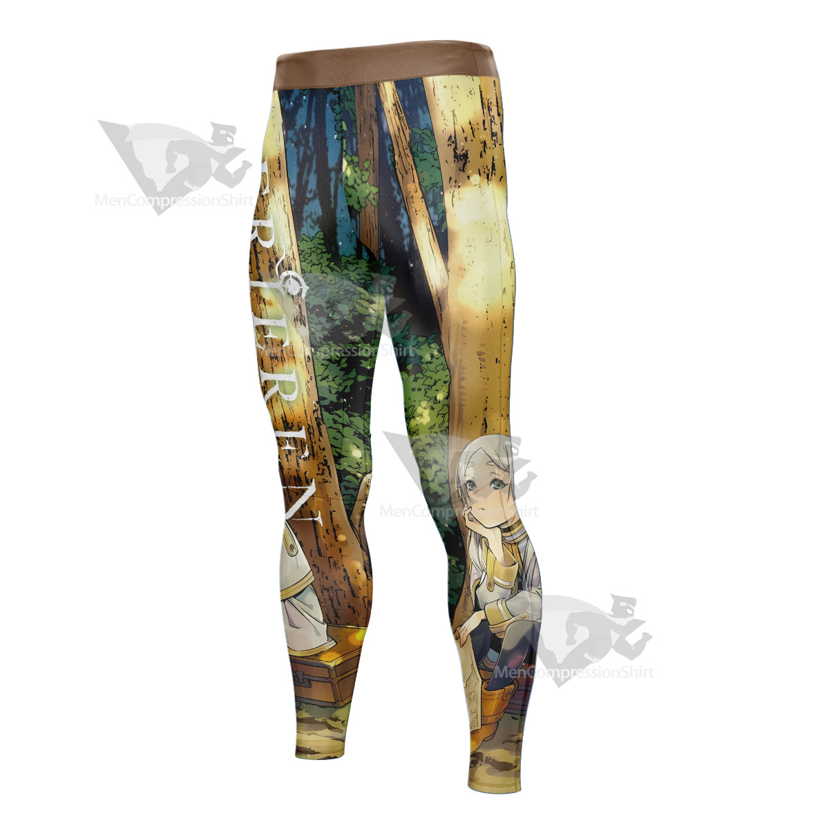 Frieren At The Funeral Comic Illustration Men Compression Legging-MensCompressionShirt