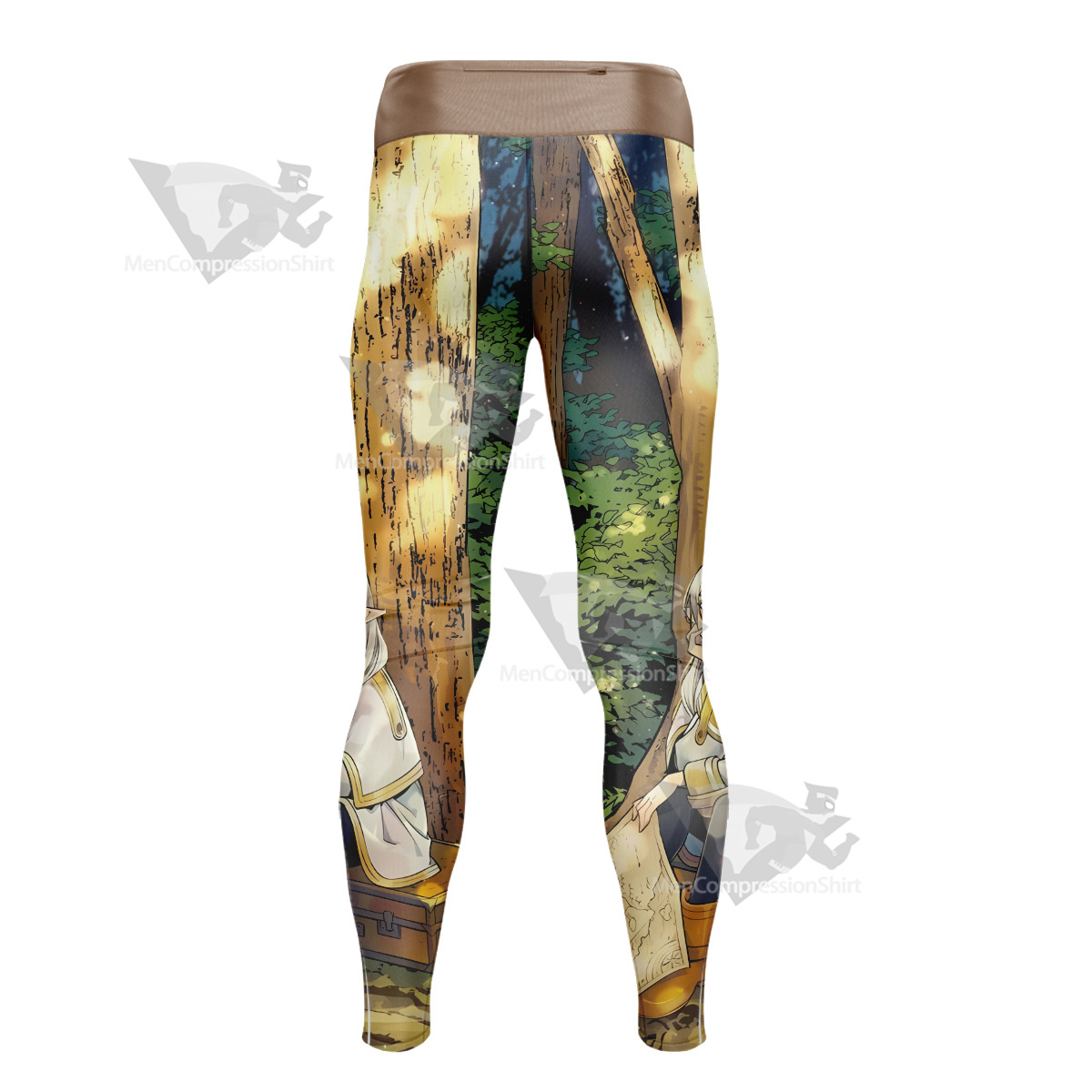 Frieren At The Funeral Comic Illustration Men Compression Legging-MensCompressionShirt
