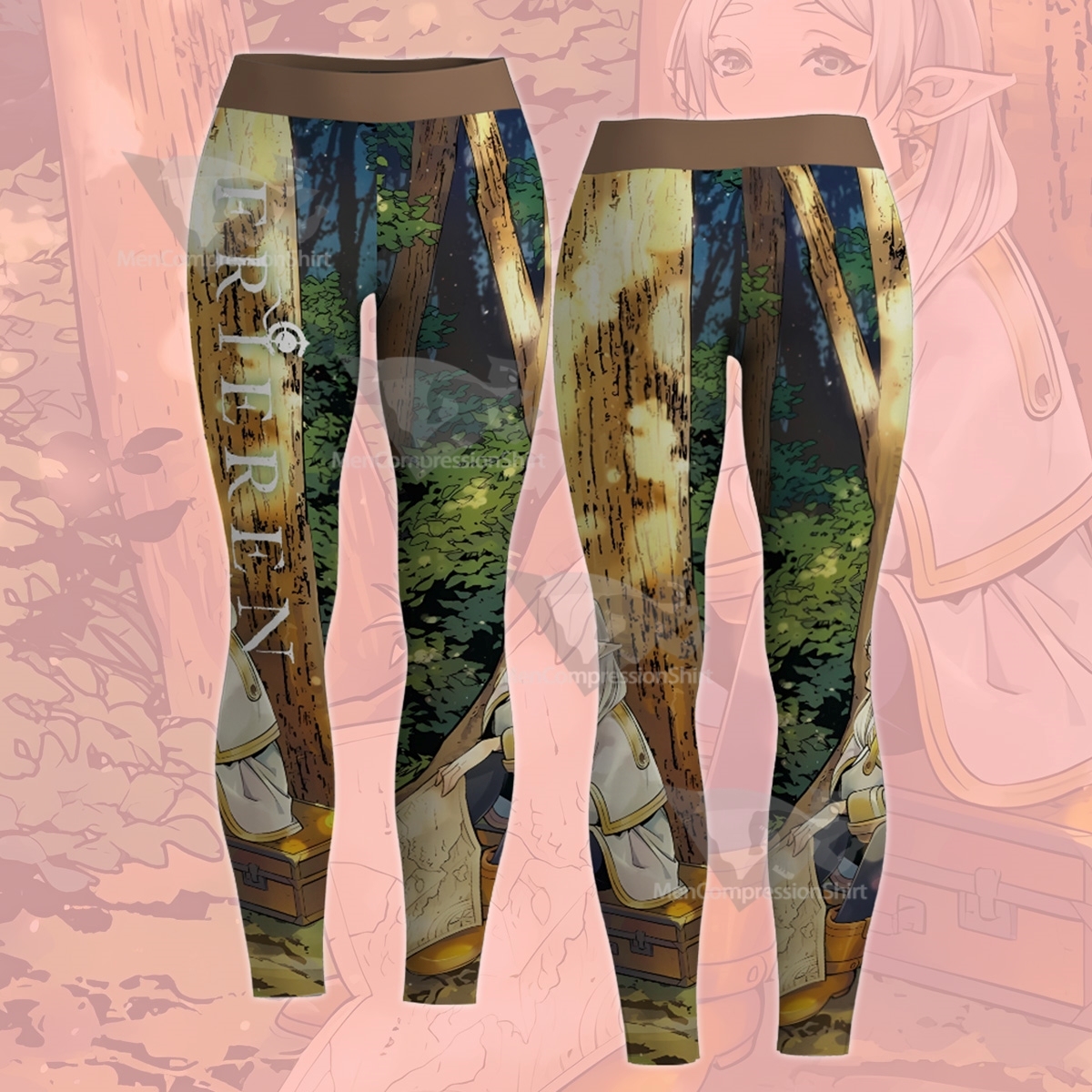 Frieren At The Funeral Comic Illustration Women Compression Legging-MensCompressionShirt
