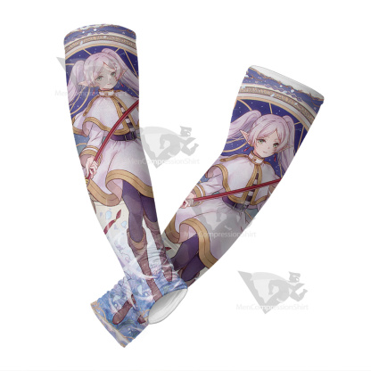 Frieren At The Funeral Decoration Staff Illustration Compression Arm Sleeve