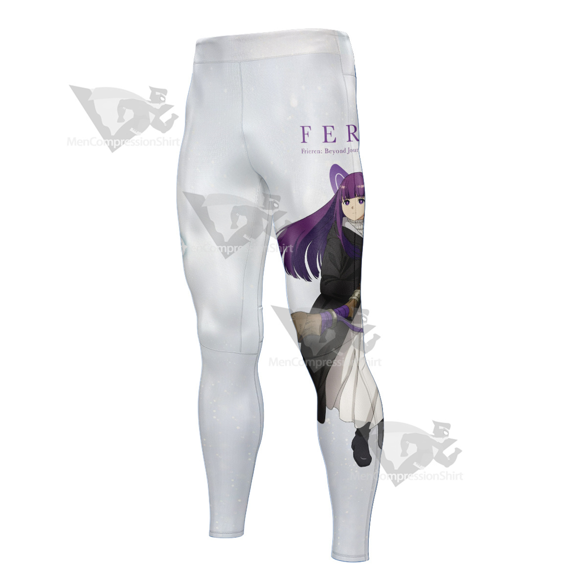 Frieren At The Funeral Fern Decoration Painting Men Compression Legging