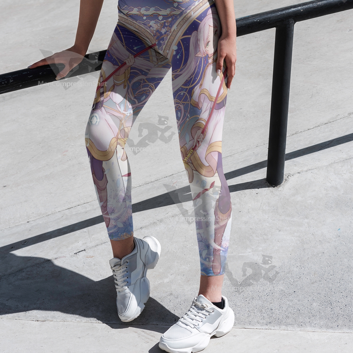 Frieren At The Funeral Illustration Women Compression Legging-MensCompressionShirt