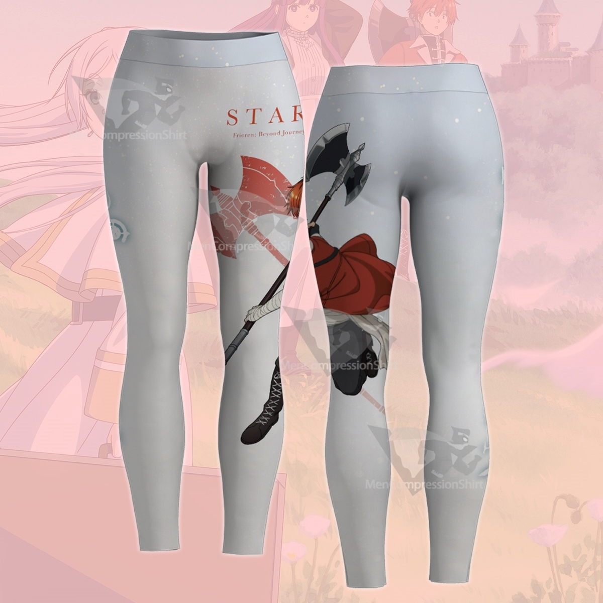 Frieren At The Funeral Stark Painting Women Compression Legging-MensCompressionShirt