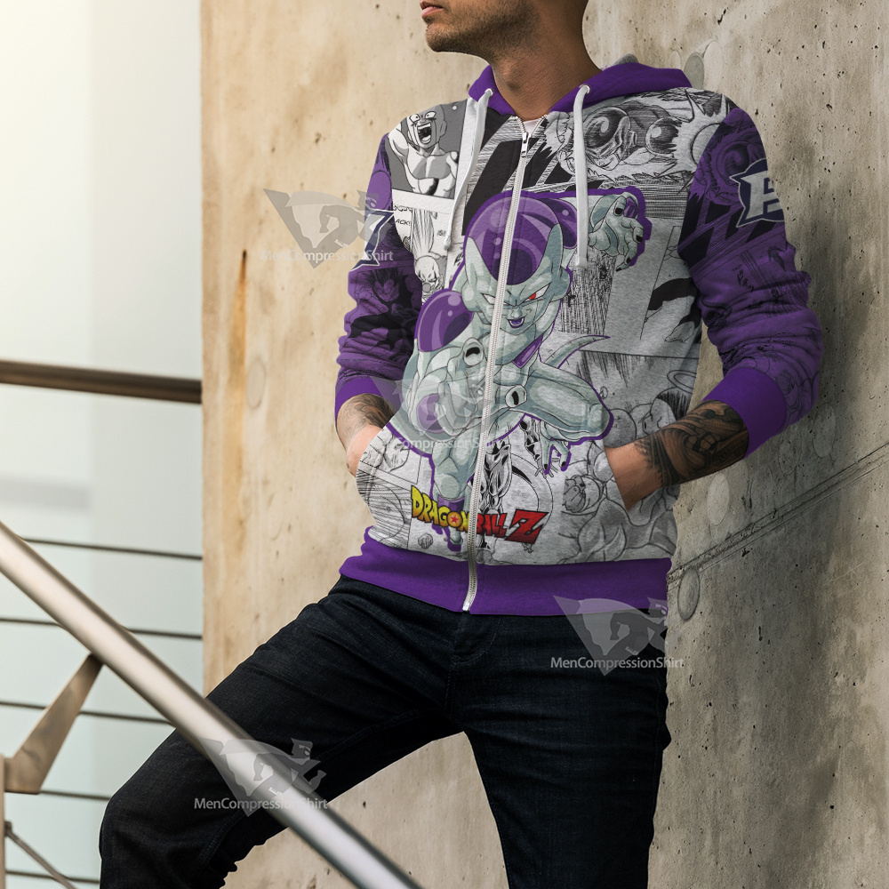Frieza Dragon Ball Cosplay Zip Up Hoodie