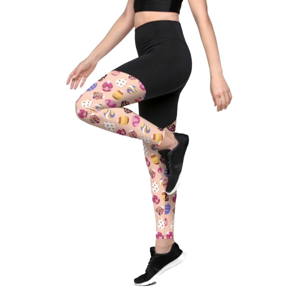 Fun Easter Eggs Pattern Women Compression Legging