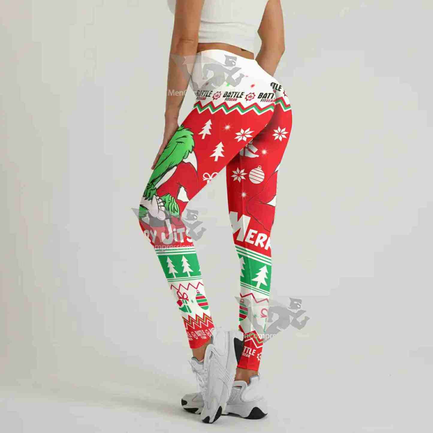 Funny Santa Grinch Leggings
