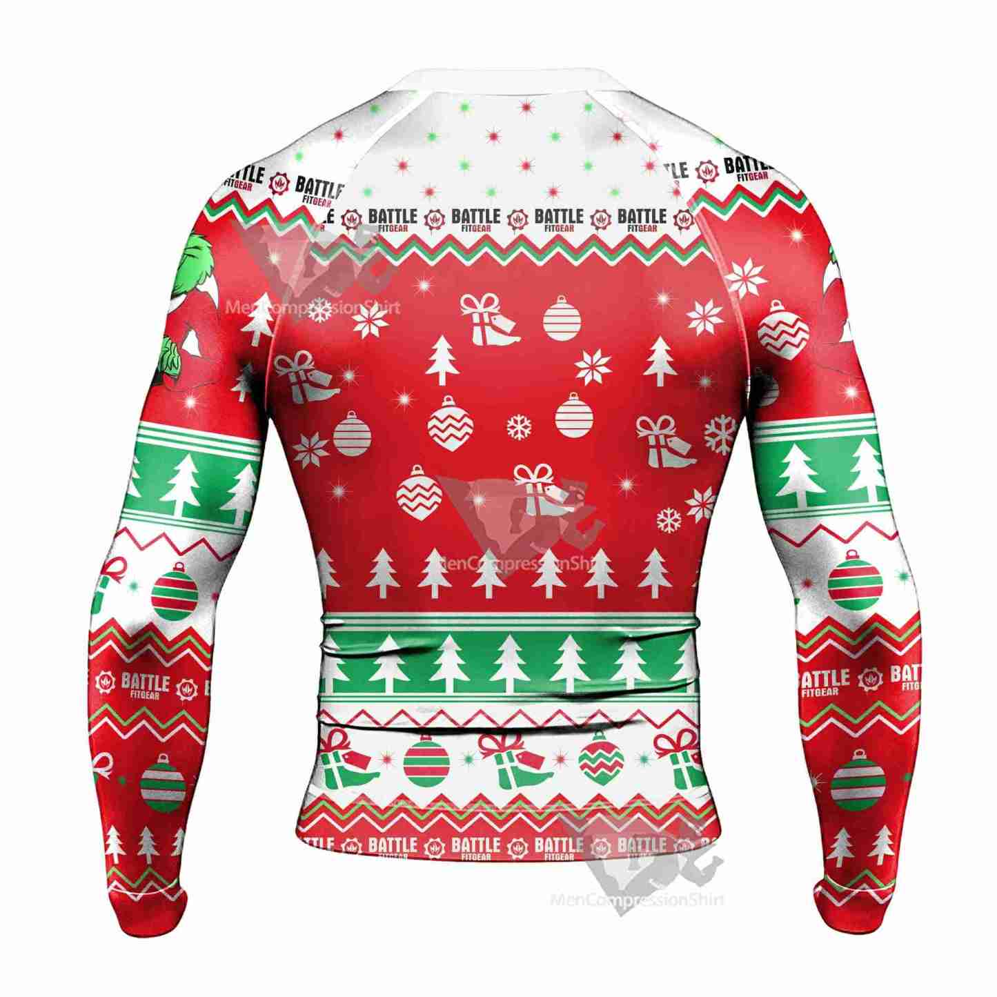 Funny Santa Grinch Long Sleeve Rash Guard