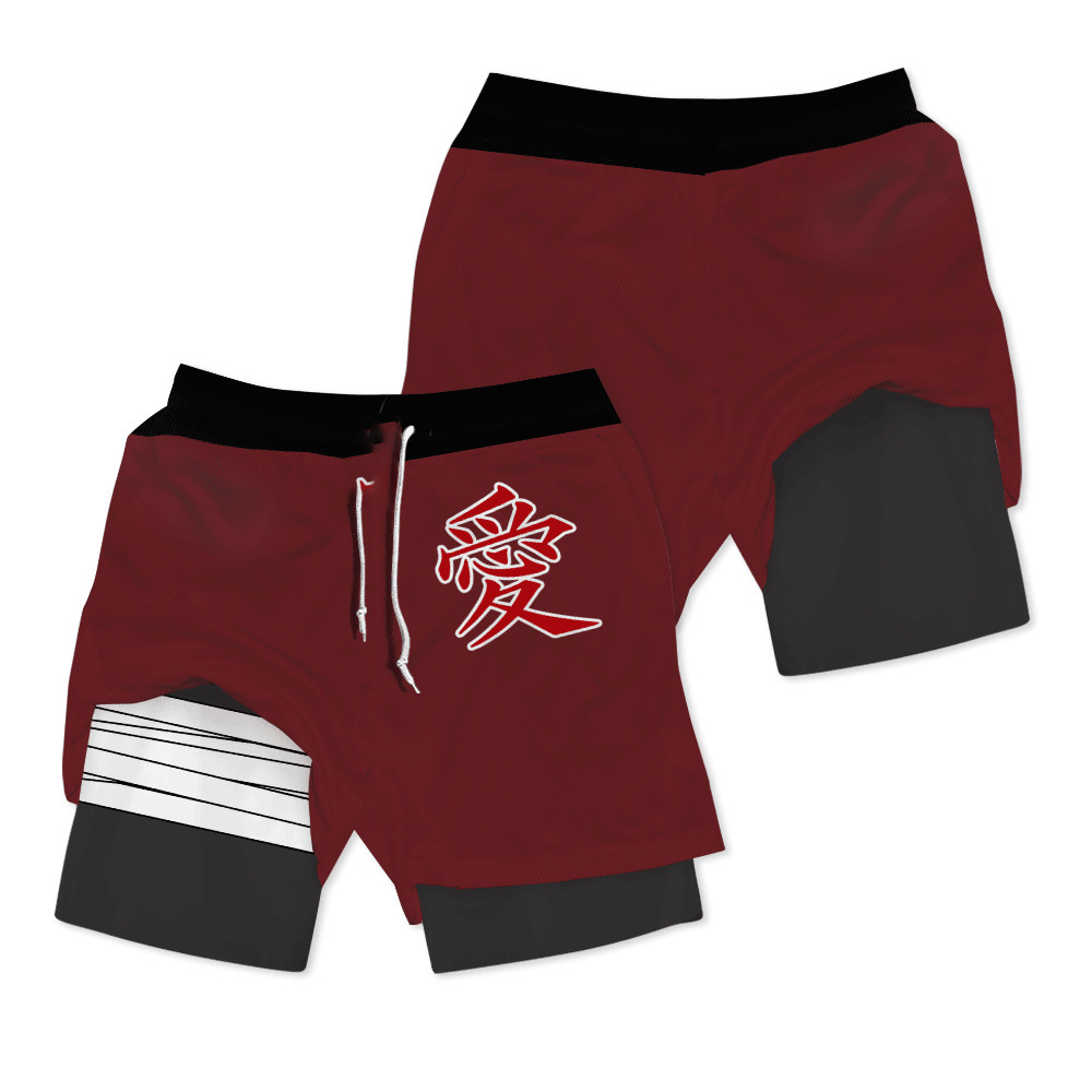 Gaara Anime Compression Gym Shorts
