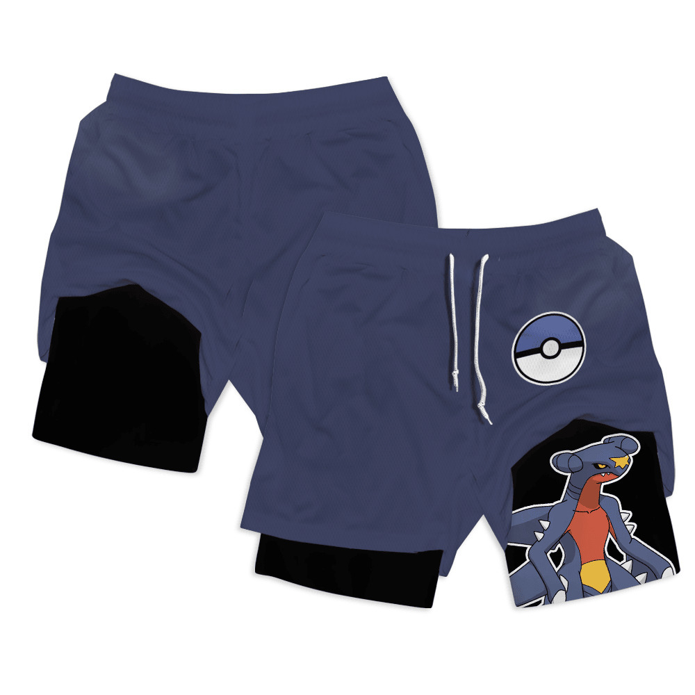 Garchomp Anime Shorts Compression Gym Shorts