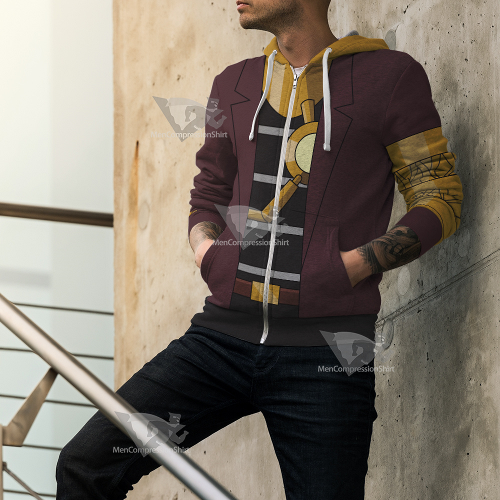 Generator Rex Van Kleiss Gold Cosplay Zip Up Hoodie