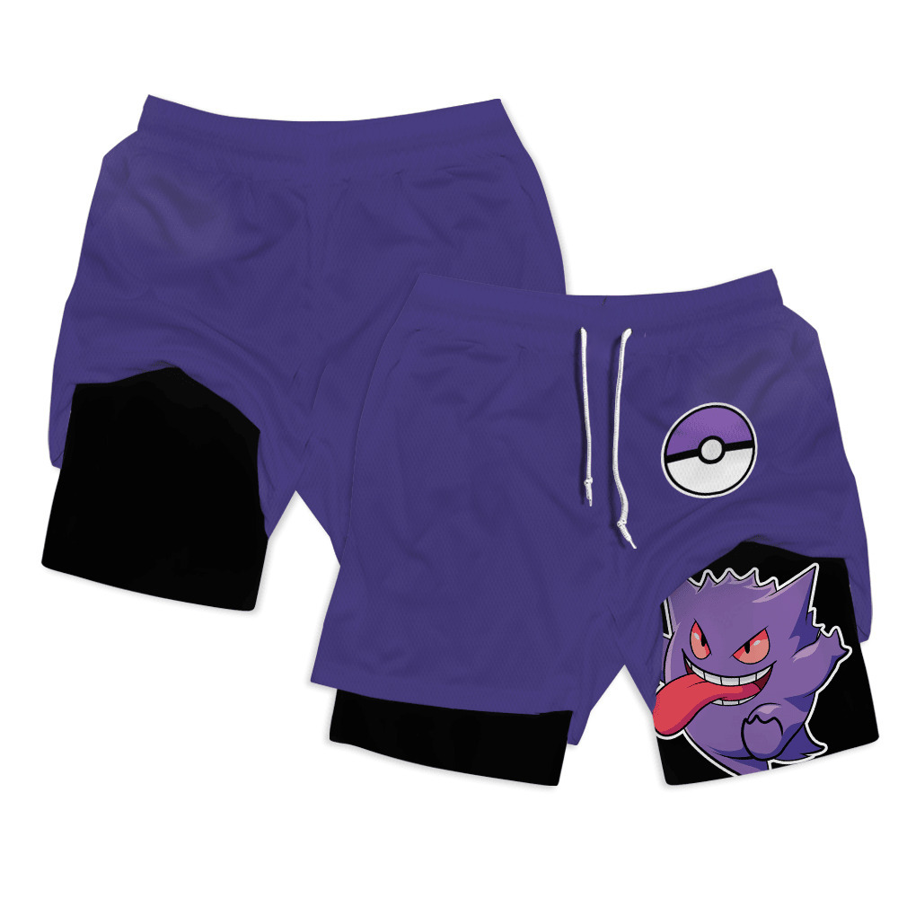 Gengar Anime Compression Gym Shorts