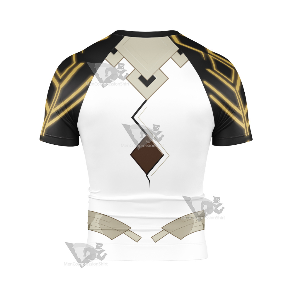 Genshin Zhongli Archon Short Sleeve Compression Shirt