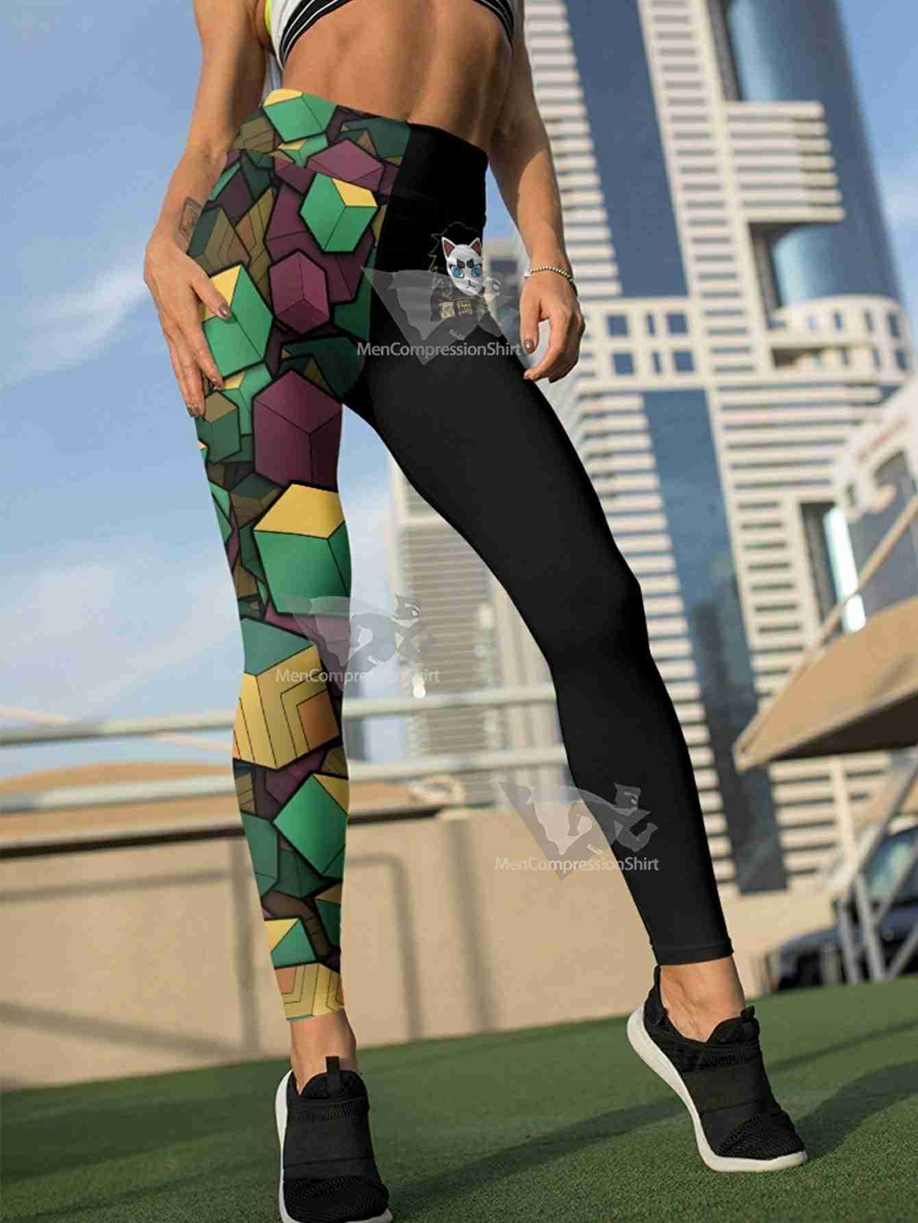 Giyu Cube Women Compression Leggings