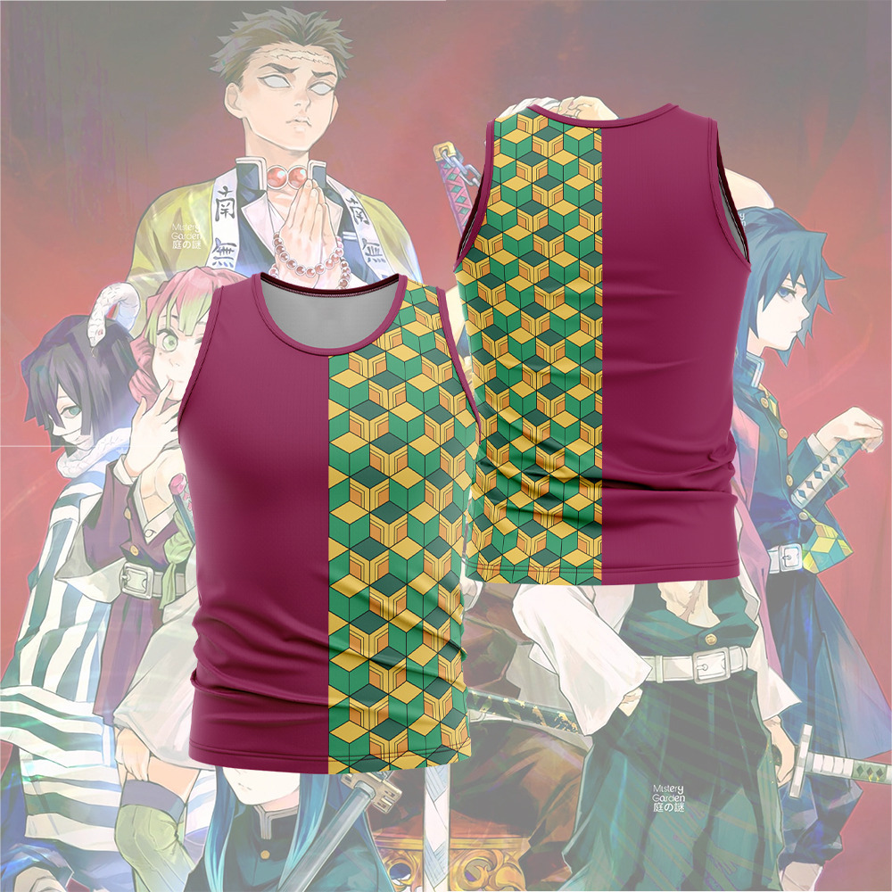 Giyu Tomioka Demon Slayer Sleeveless Compression Shirt