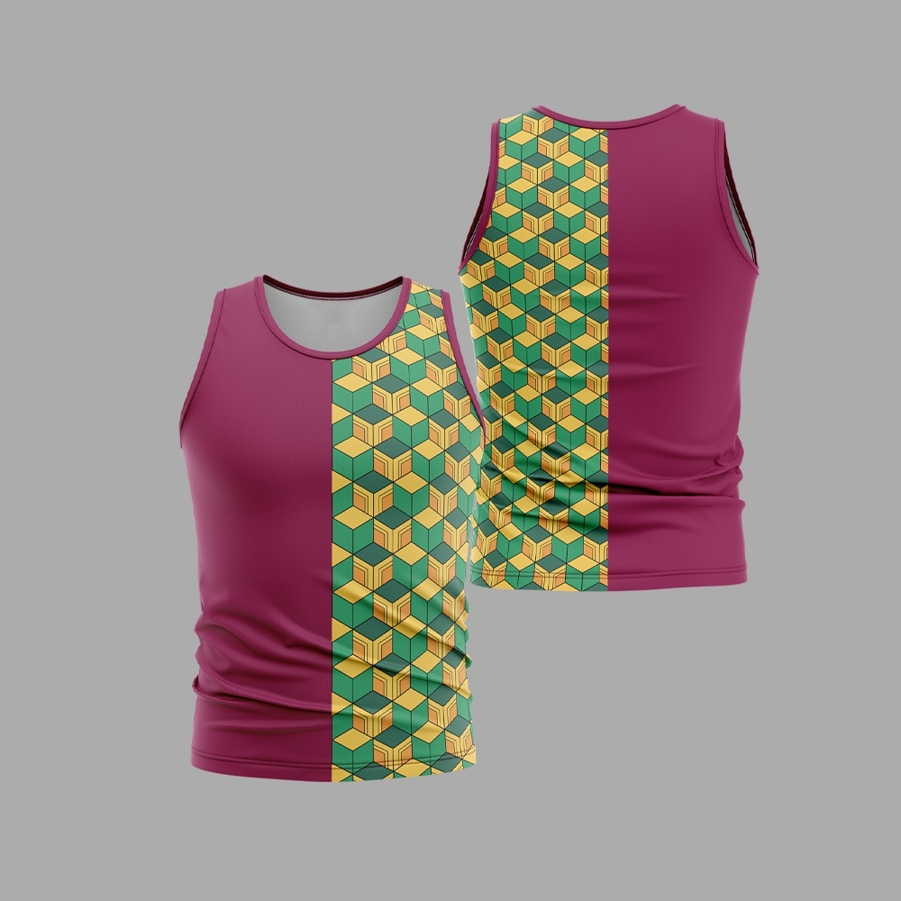Giyu Tomioka Demon Slayer Sleeveless Compression Shirt