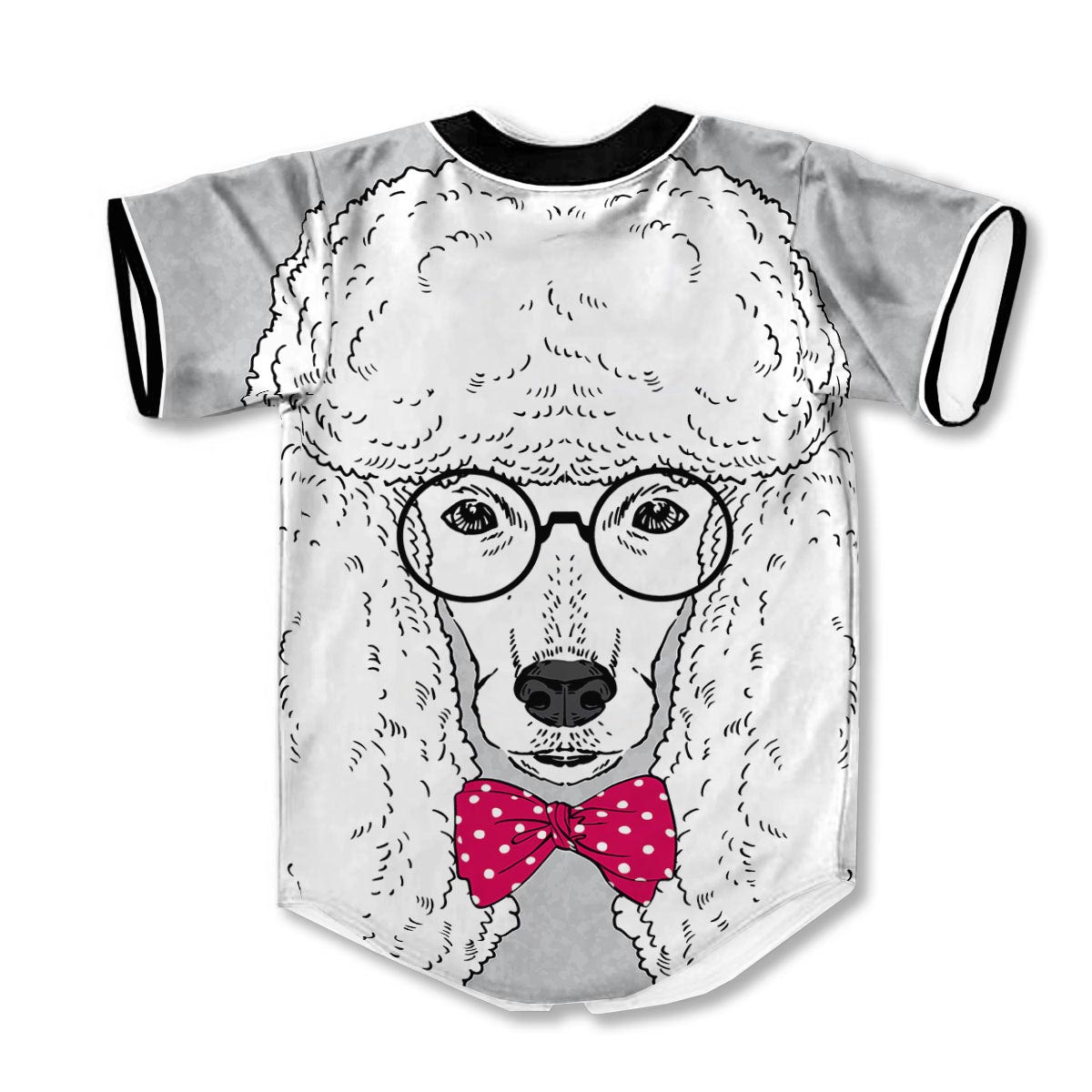 Glasses Poodle 3d Print Full Size Baseball Jerseys