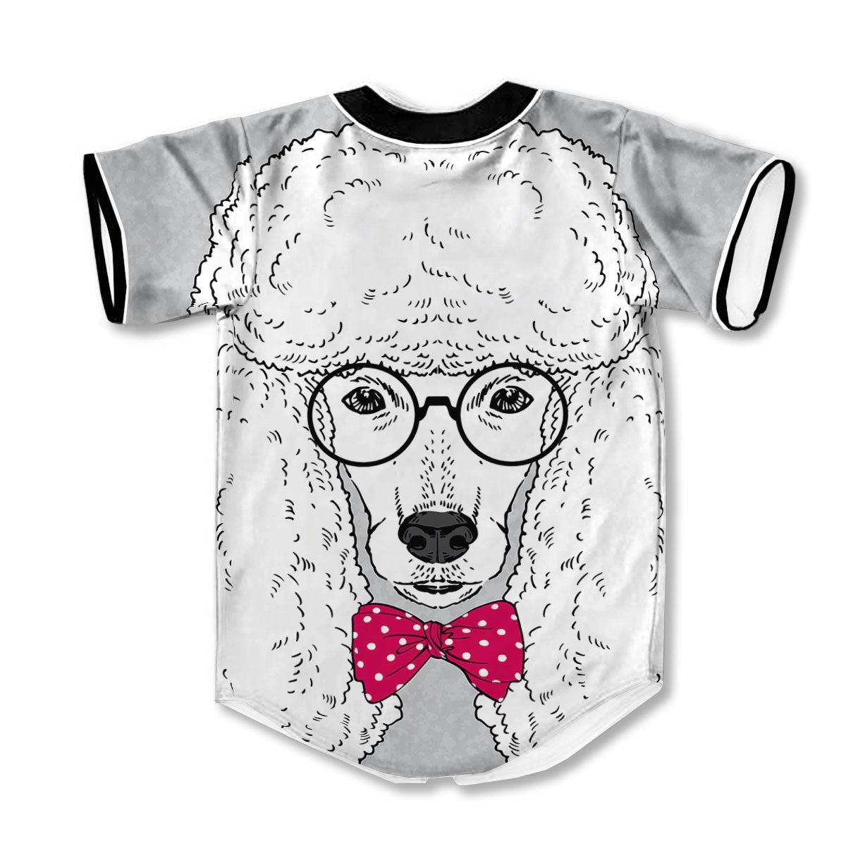 Glasses Poodle 3d Print Full Size Baseball Jerseys