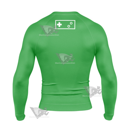 Glitch Techs High Five Green Cosplay Long Sleeve Compression Shirt
