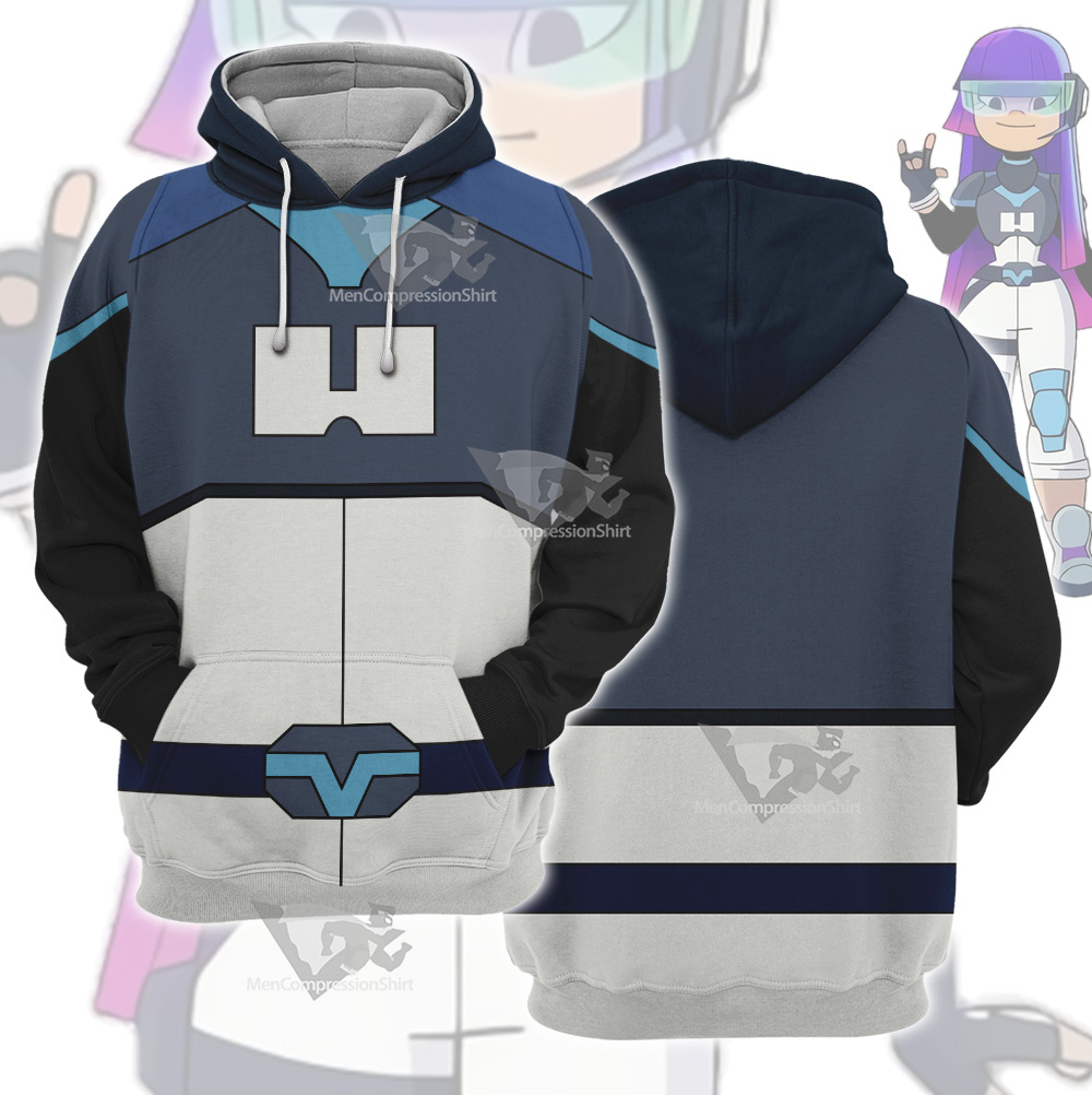 Glitch Techs Miko Kubota Blue Cosplay Hoodie