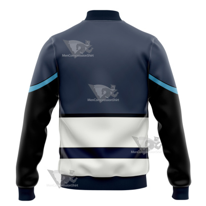 Glitch Techs Miko Kubota Blue Cosplay Varsity Jacket