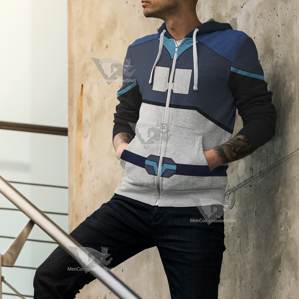 Glitch Techs Miko Kubota Blue Cosplay Zip Up Hoodie
