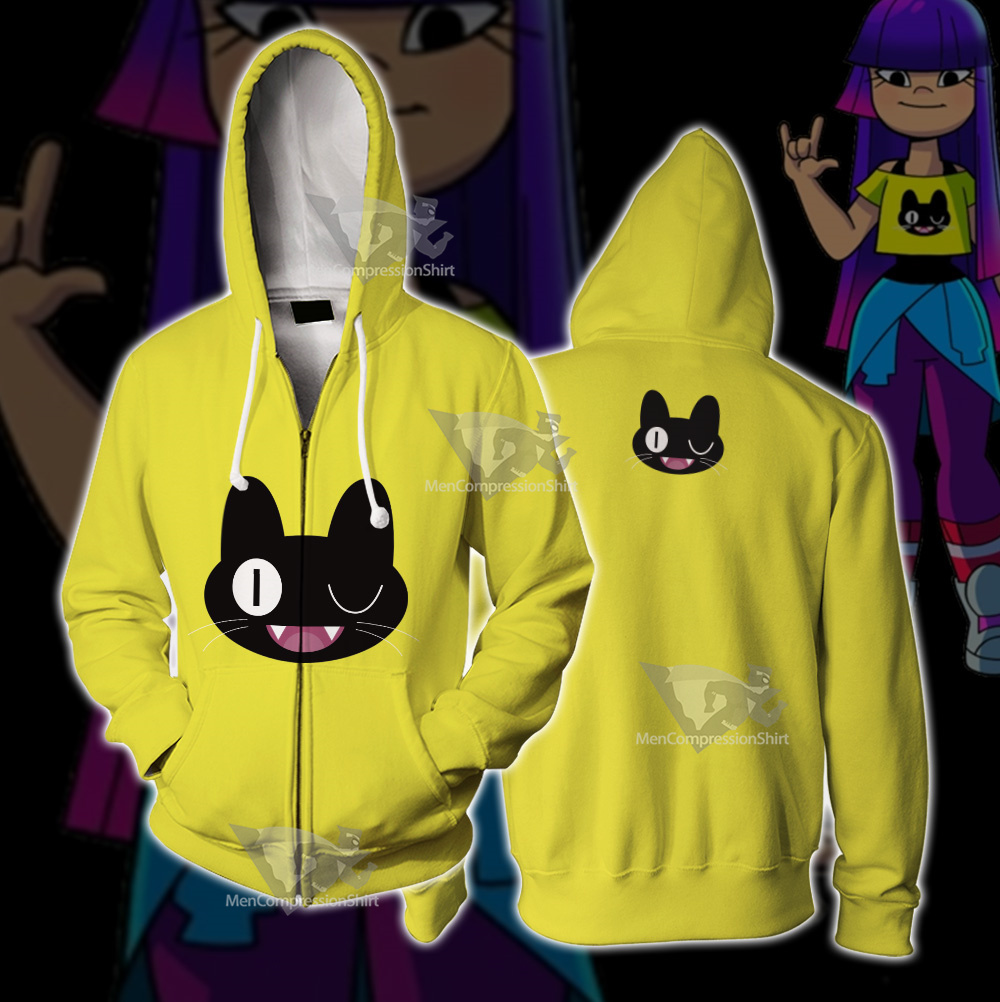Glitch Techs Miko Kubota Cat Cosplay Zip Up Hoodie