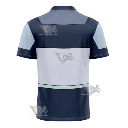 Glitch Techs Mitch Williams Blue Cosplay Football Jersey