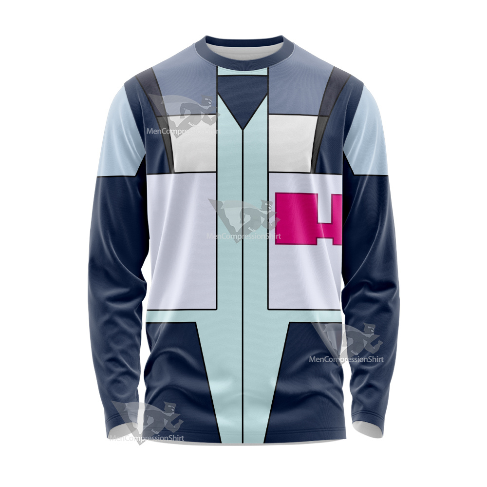 Glitch Techs Mitch Williams Blue Cosplay Long Sleeve Shirt