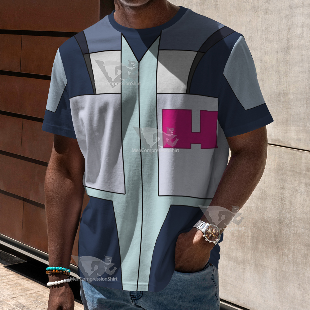 Glitch Techs Mitch Williams Blue Cosplay T-Shirt