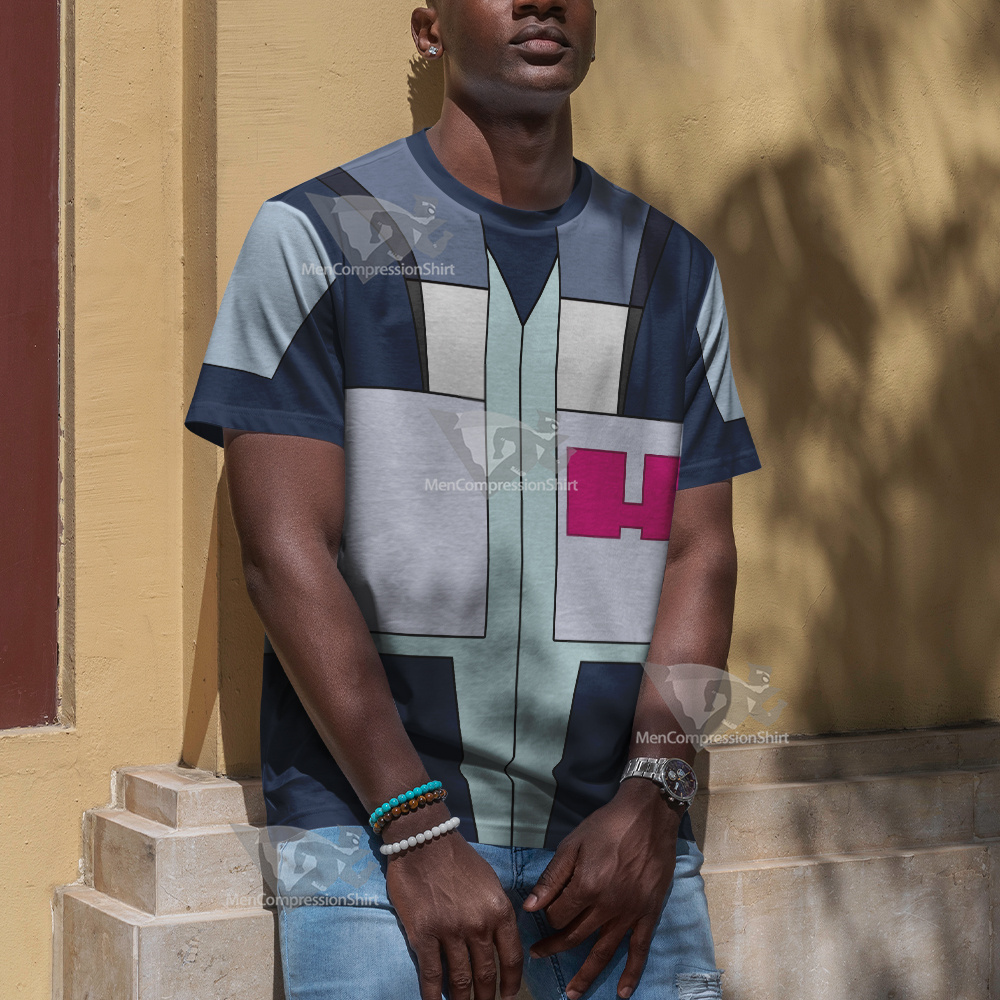 Glitch Techs Mitch Williams Blue Cosplay T-Shirt