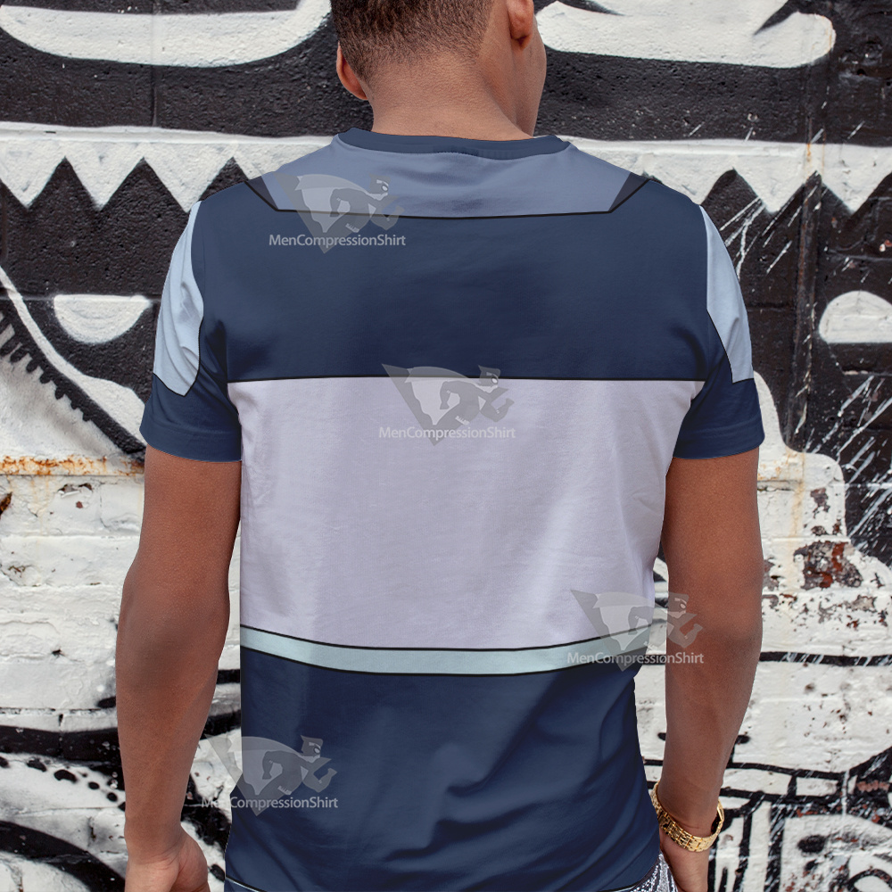 Glitch Techs Mitch Williams Blue Cosplay T-Shirt