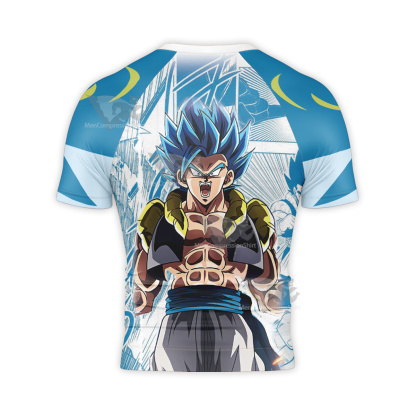 Gogeta Dragon Ball Blue Light Short Sleeve Compression Shirt