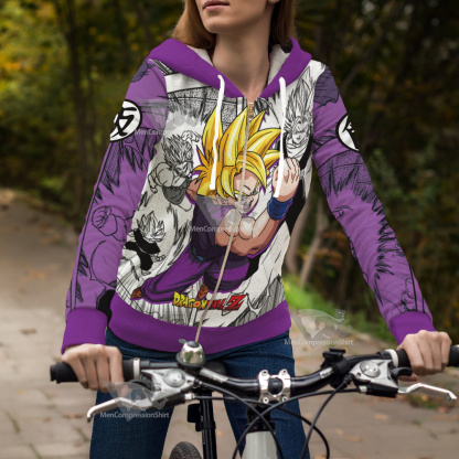 Gohan Super Saiyan Dragon Ball Cosplay Zip Up Hoodie