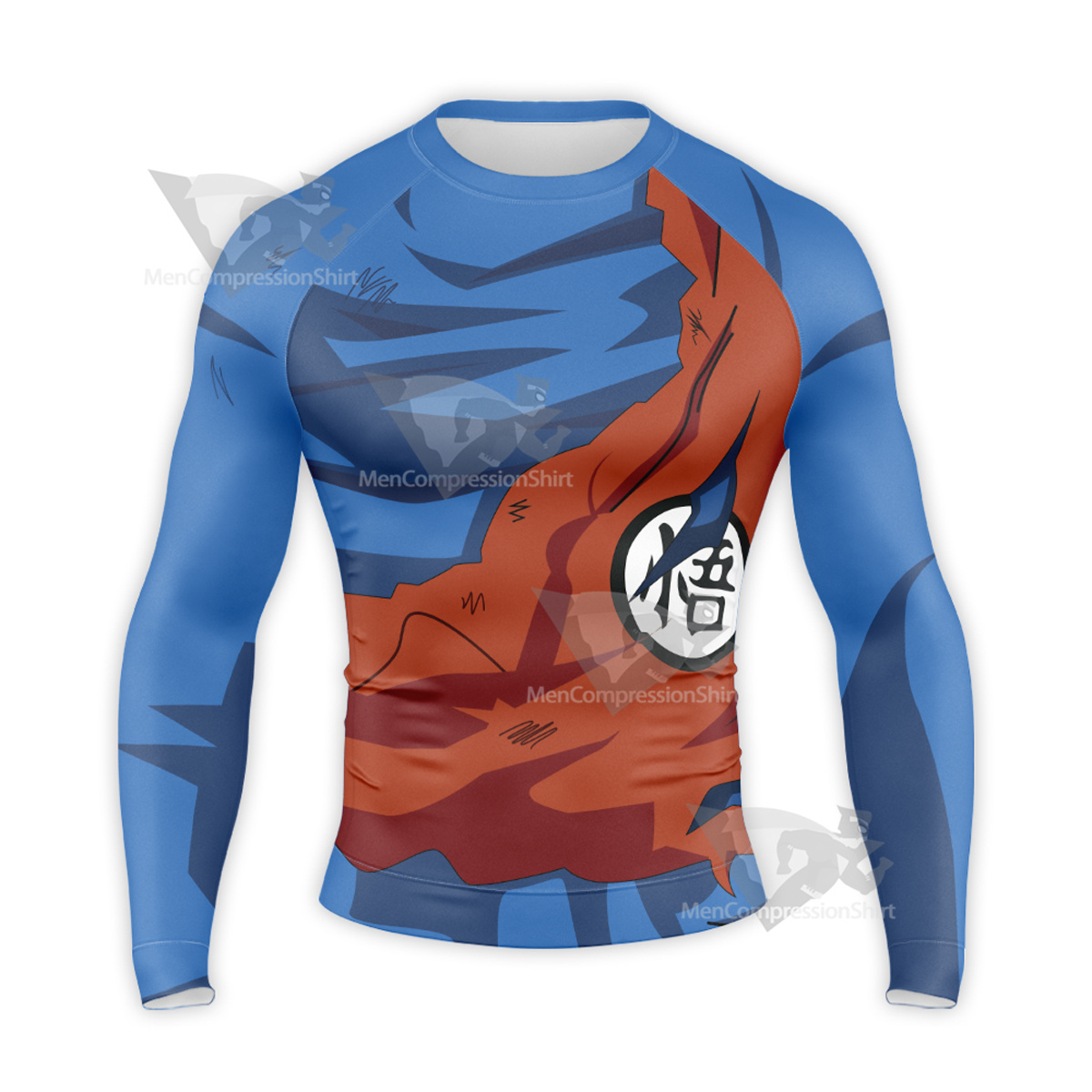 Goku Battle Damaged Dragon Ball Z Compression Long Sleeve Rash Guard