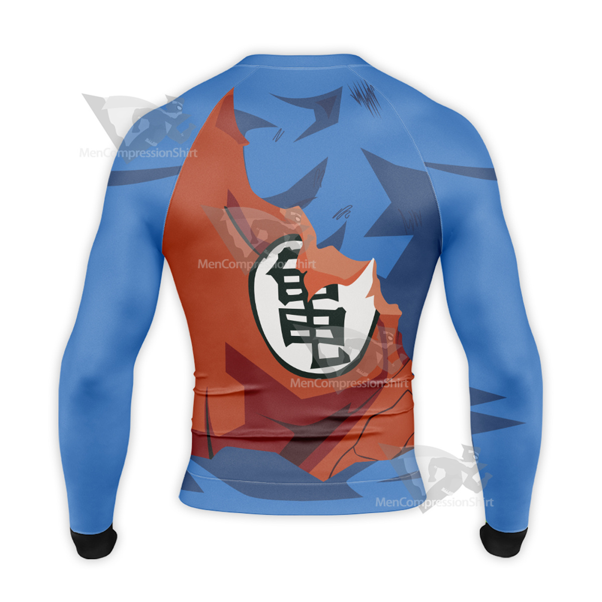 Goku Battle Damaged Dragon Ball Z Compression Long Sleeve Rash Guard
