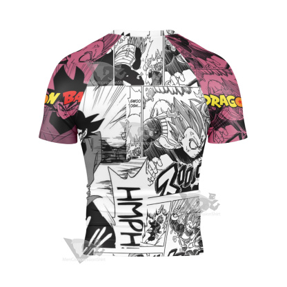 Goku Black Rose Dragon Ball Short Sleeve Compression Shirt