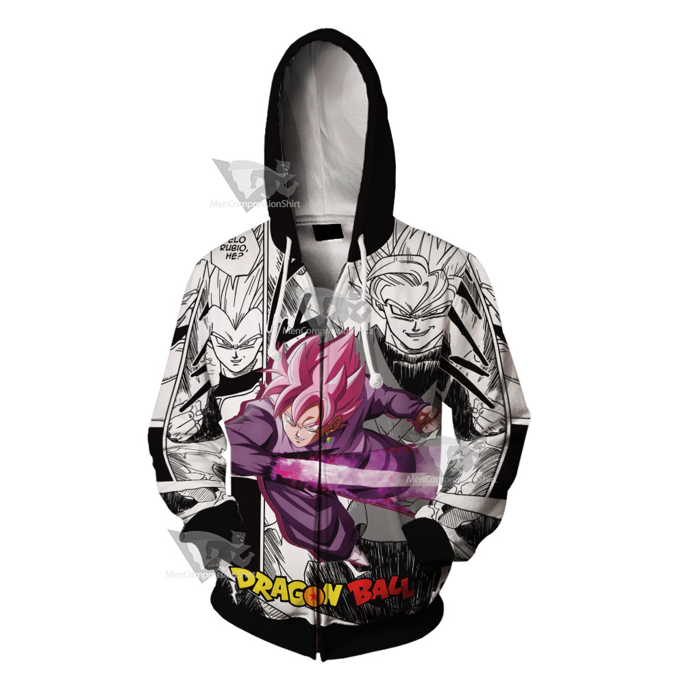 Goku Black Rose Dragon Ball Zip Up Hoodie