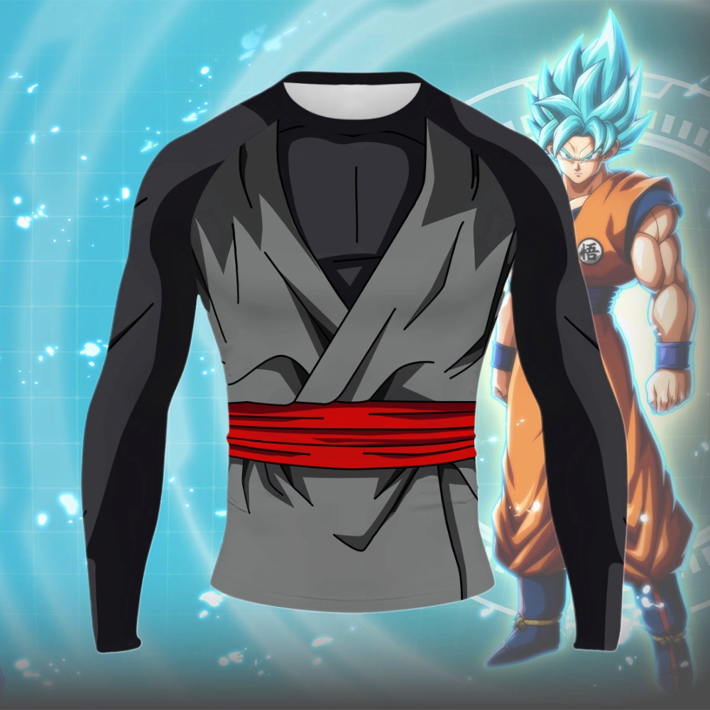 Goku Black Rose Men Long Sleeve Compression Shirt