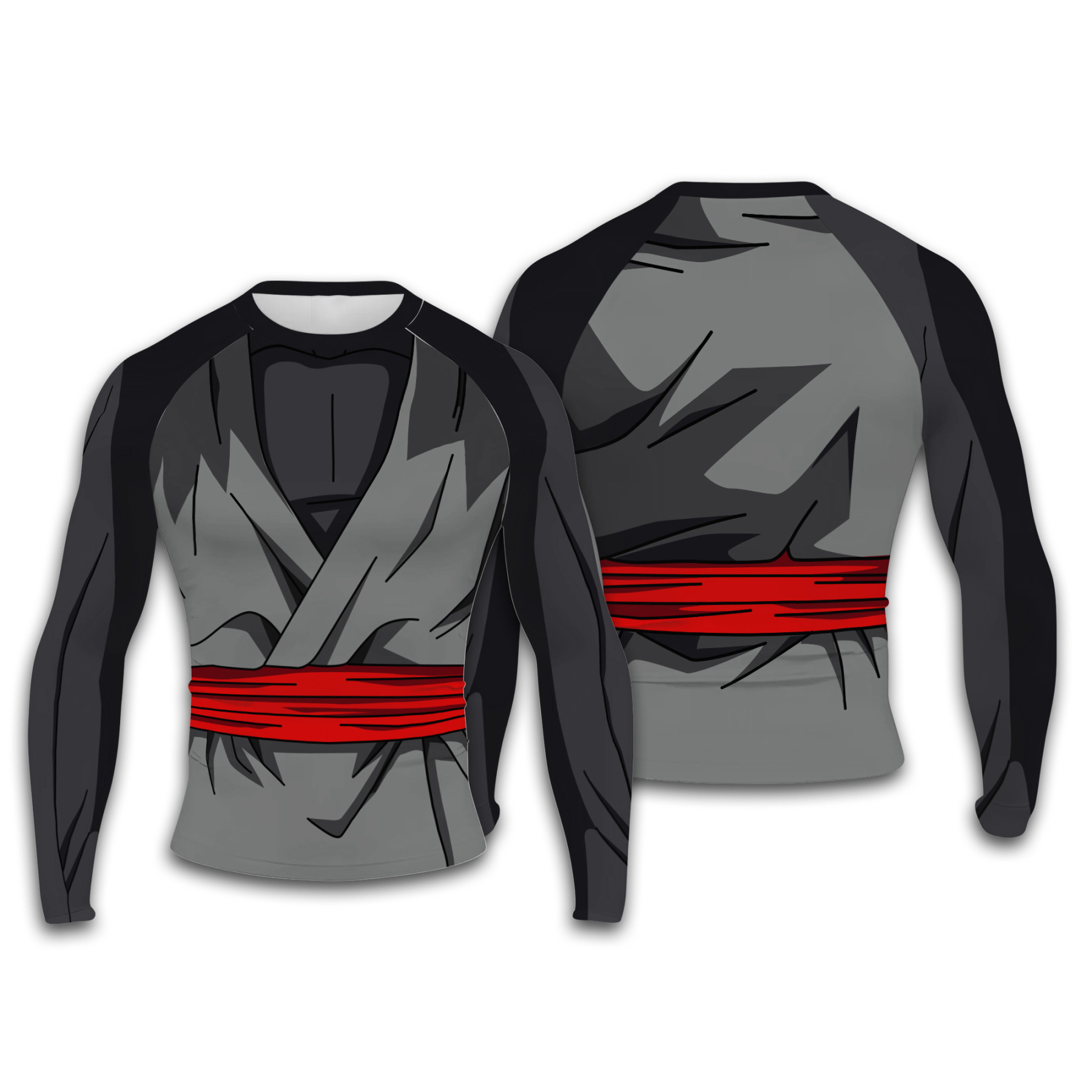 Goku Black Rose Men Long Sleeve Compression Shirt