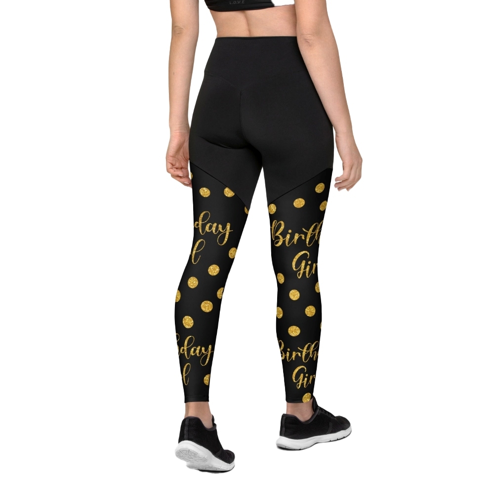 Golden Birthday Girl Women Compression Legging