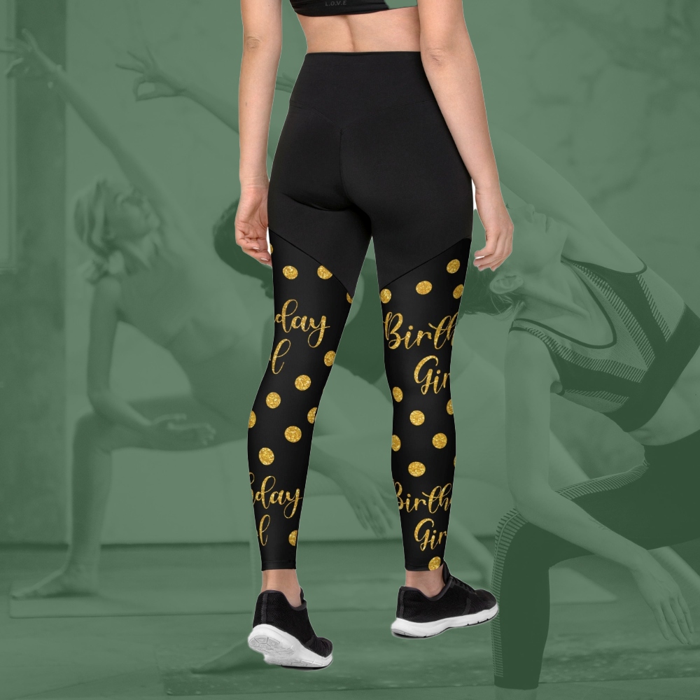 Golden Birthday Girl Women Compression Legging