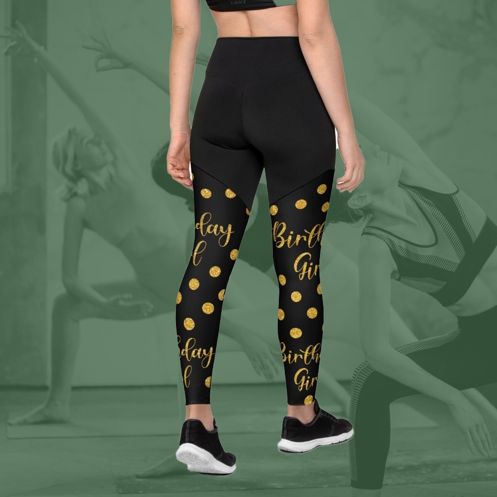 Golden Birthday Girl Women Compression Legging