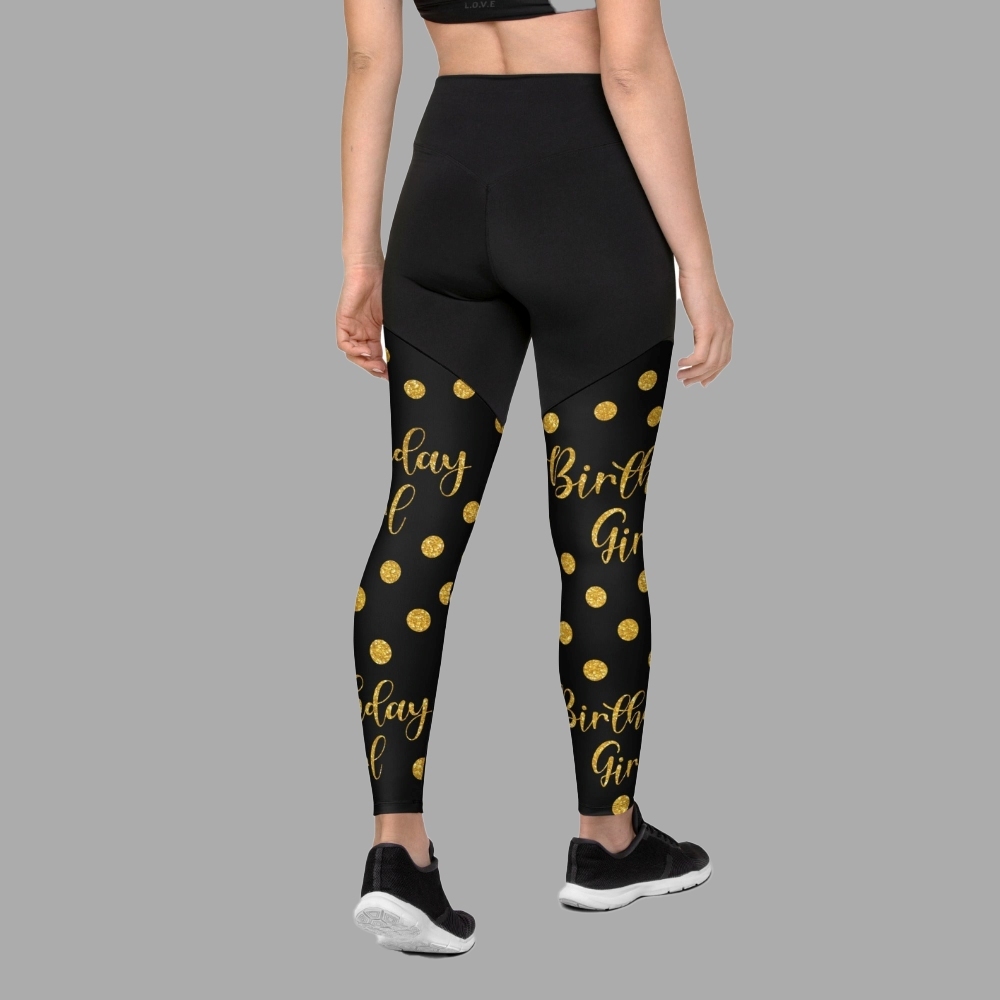 Golden Birthday Girl Women Compression Legging