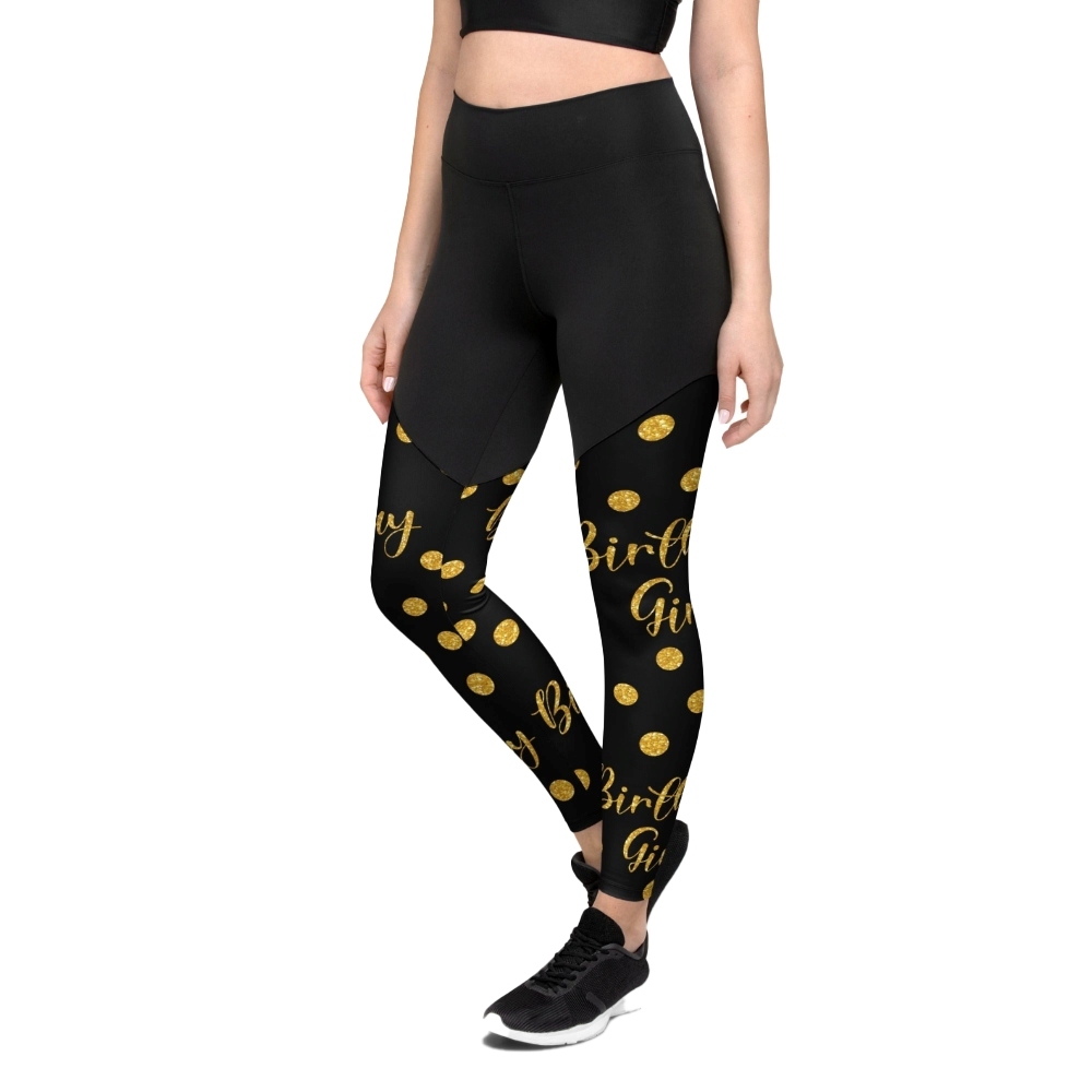 Golden Birthday Girl Women Compression Legging