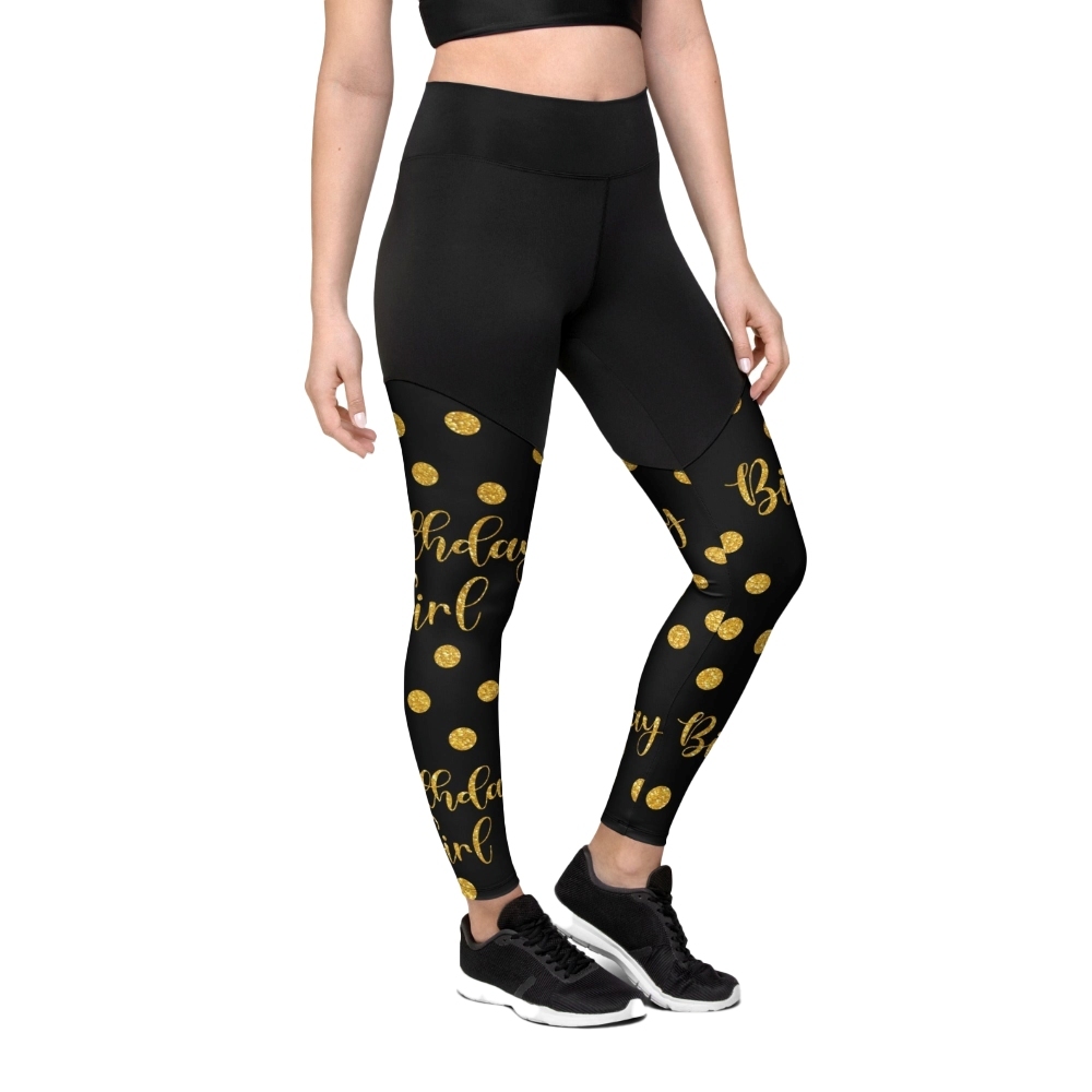 Golden Birthday Girl Women Compression Legging