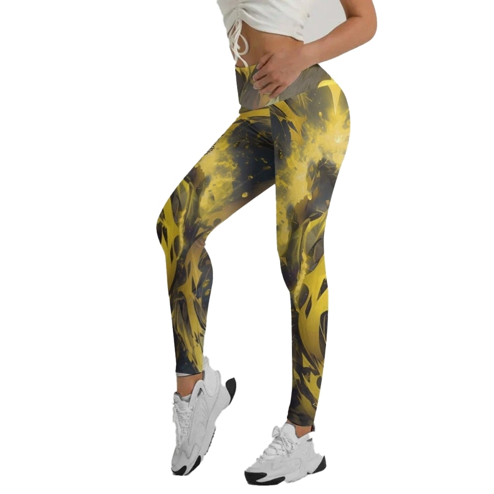 Golden Panda Skull Women Compression Legging