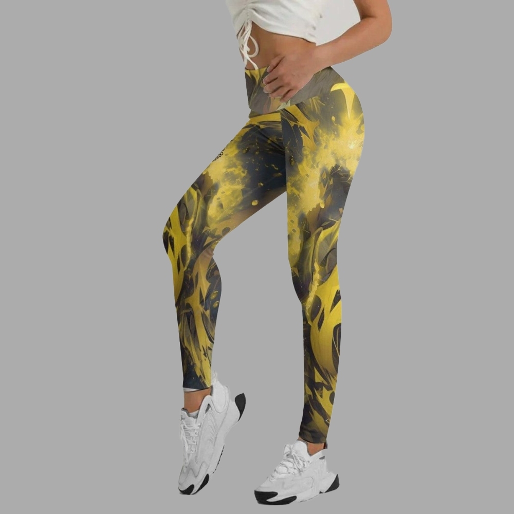 Golden Panda Skull Women Compression Legging