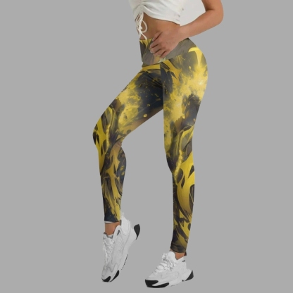 Golden Panda Skull Women Compression Legging